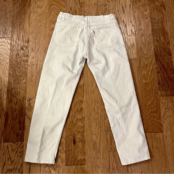 Vintage Levi's 505 Orange Tab Denim White Jeans Adult Size 36x30 USA 1992 - Picture 3 of 9